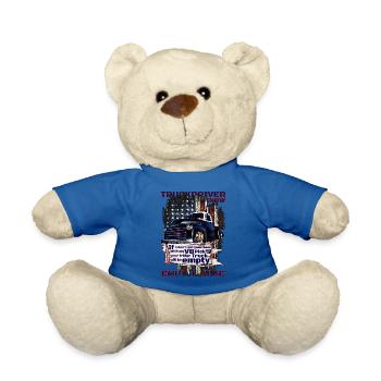 V8 Truck American Flag Beer Transporter - Teddy Bear - royal blue - Front