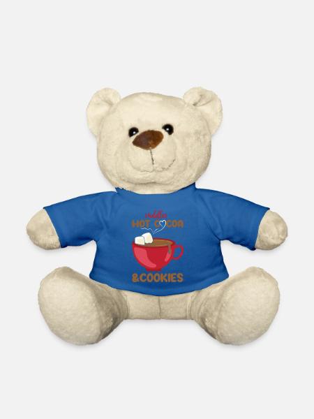 Weihnachten Weihnachtsmann Geschenke - Teddy - Königsblau