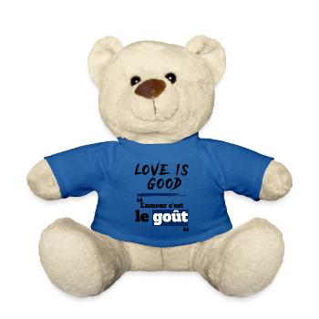 L'amour c'est le goût - expression drôle cameroun - Nounours - bleu roi - Devant
