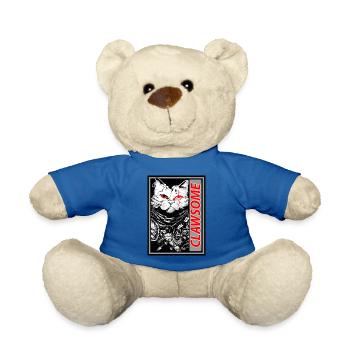 Clawsome Samurai Cat Bold Design For Anime Animal - Teddy Bear - royal blue - Front