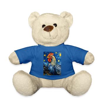 Hahn unter dem Sternenhimmel - Teddy - Königsblau - Vorne