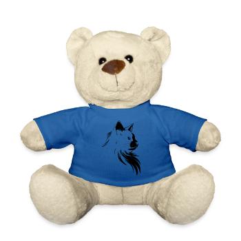 cat, cat motif, cute, gift, gift ideas - Teddy Bear - royal blue - Front