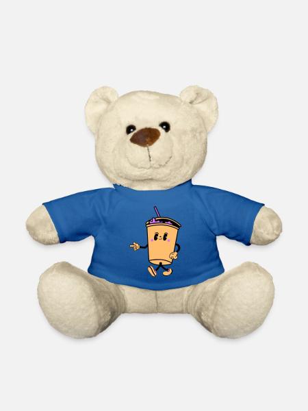 drink cartoon - Teddy - Königsblau