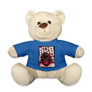Oni Mask Inferno Demonic Tee - Teddy Bear - royal blue - Front