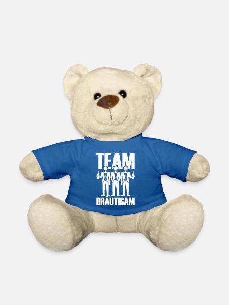Team Bräutigam Polterhochzeit - Teddy - Königsblau
