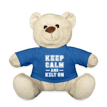 Schottenrock Kilt Spruch Schottland Highlands - Teddy - Königsblau - Vorne
