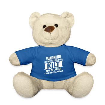 Funny Scottish Skirt Kilt Saying For Kilt Men - Teddy Bear - royal blue - Front