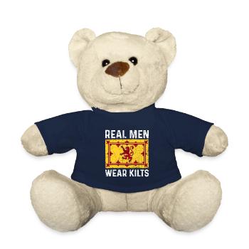Kilt Männer Spruch Schottenrock - Teddy - French Navy - Vorne