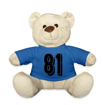 81 number jersey - Teddy Bear - royal blue - Front