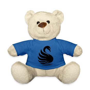 Elegante Schwan-Silhouette: Anmut auf dem Wasser - Teddy - Königsblau - Vorne