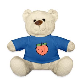 Peach - Teddy Bear - royal blue - Front