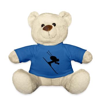 Skifahrer Downhill - Teddy - Königsblau - Vorne