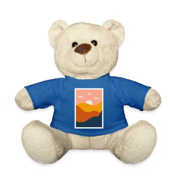 Abstract landscape - Teddy Bear - royal blue - Front