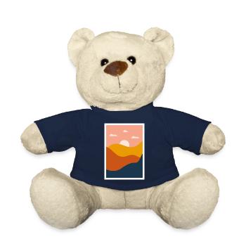 Abstract landscape - Teddy Bear - french navy - Front
