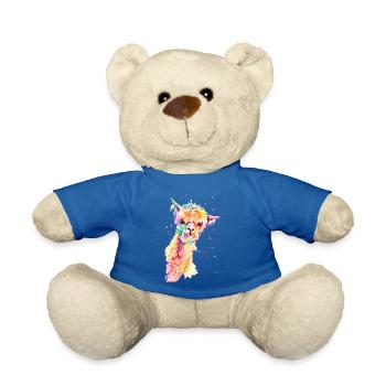 Buntes Alpaka Maurice - Teddy - Königsblau - Vorne