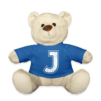 Buchstabe J - Teddy - Königsblau - Vorne