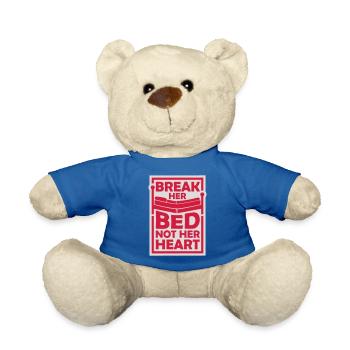break her bed Zitat - Teddy - Königsblau - Vorne