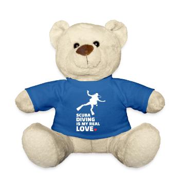 J’adore la plongée sous-marine - Nounours - bleu roi - Devant