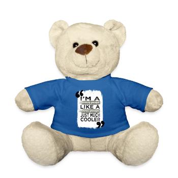 sport présent drôle de t-shirts de natation maillot de bain t-shirts - Nounours - bleu roi - Devant