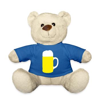 Lustiges Mallorca BIERGLAS LOGO, Saufen Bier Shirt - Teddy - Königsblau - Vorne