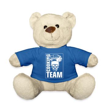 Skeleton Cooking Team - Teddy Bear - royal blue - Front