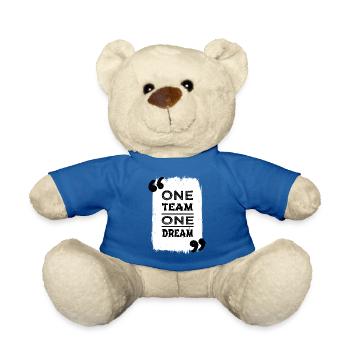humor birthday present harmonious unity quote - Teddy Bear - royal blue - Front