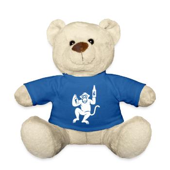 Affe Bier Besoffen - Teddy - Königsblau - Vorne