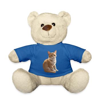 Cute Cat - Pet Cat Design - Teddy Bear - royal blue - Front