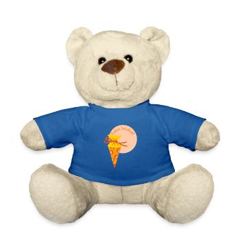 Endlich Schulkind Schultüte Geschenk - Teddy - Königsblau - Vorne