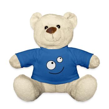 goofy Cartoon-Gesicht blickte lächelnd - Teddy - Königsblau - Vorne