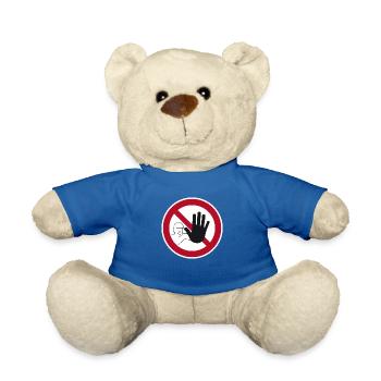 Panneau d'interdiction d'accès - Nounours - bleu roi - Devant