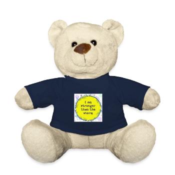 Stronger than the storm - Teddy Bear - french navy - Front