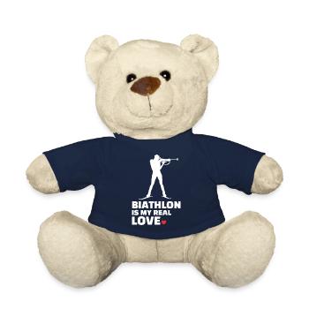 J’adore Biathlon Silhouette de biathlon élégant - Nounours - bleu marine - Devant