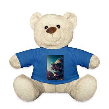 Totenkopf-Sonnenbrille! Einzigartiger Stil, origineller Humor - Teddy - Königsblau - Vorne