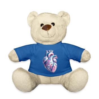 Stylized Human Heart - Teddy Bear - royal blue - Front