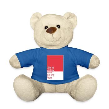 Tout a une fin, tu es un saucisson - Nounours - bleu roi - Devant