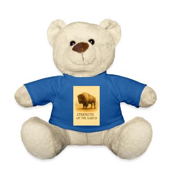 La force du bison de terre - Nounours - bleu roi - Devant