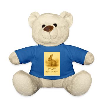 Frieden auf Erden Kaninchen-Druck - Teddy - Königsblau - Vorne