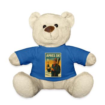 Après Ski Vintage Feier Poster - Teddy - Königsblau - Vorne