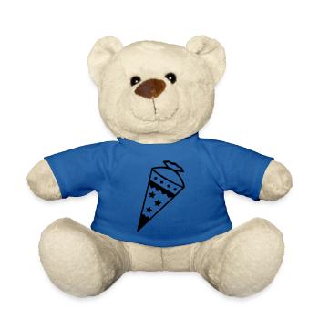 Sugar cone - school cone - Teddy Bear - royal blue - Front