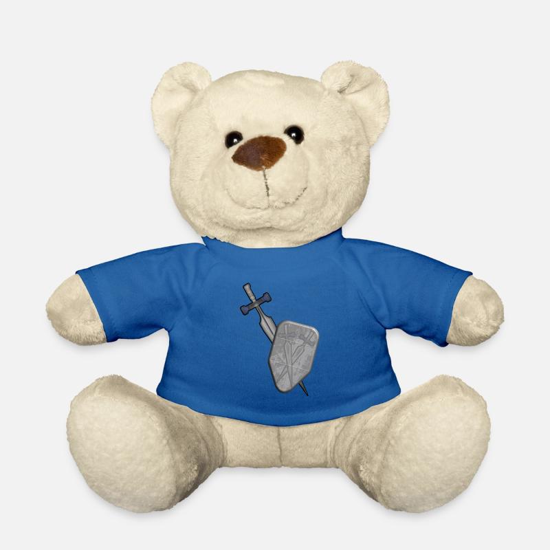 épée et bouclier - Nounours - bleu roi