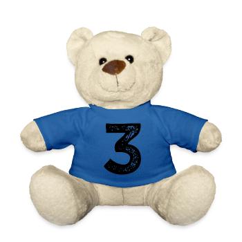 Maillot numéro 3 - Nounours - bleu roi - Devant