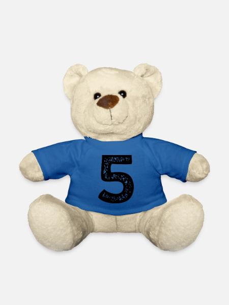 5 Zahl Trikot - Teddy - Königsblau