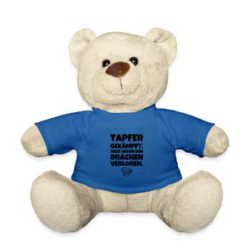 BRAVERED FIGHTING BUT LOST AGAINST THE DRAGON. - Teddy Bear - royal blue - Front