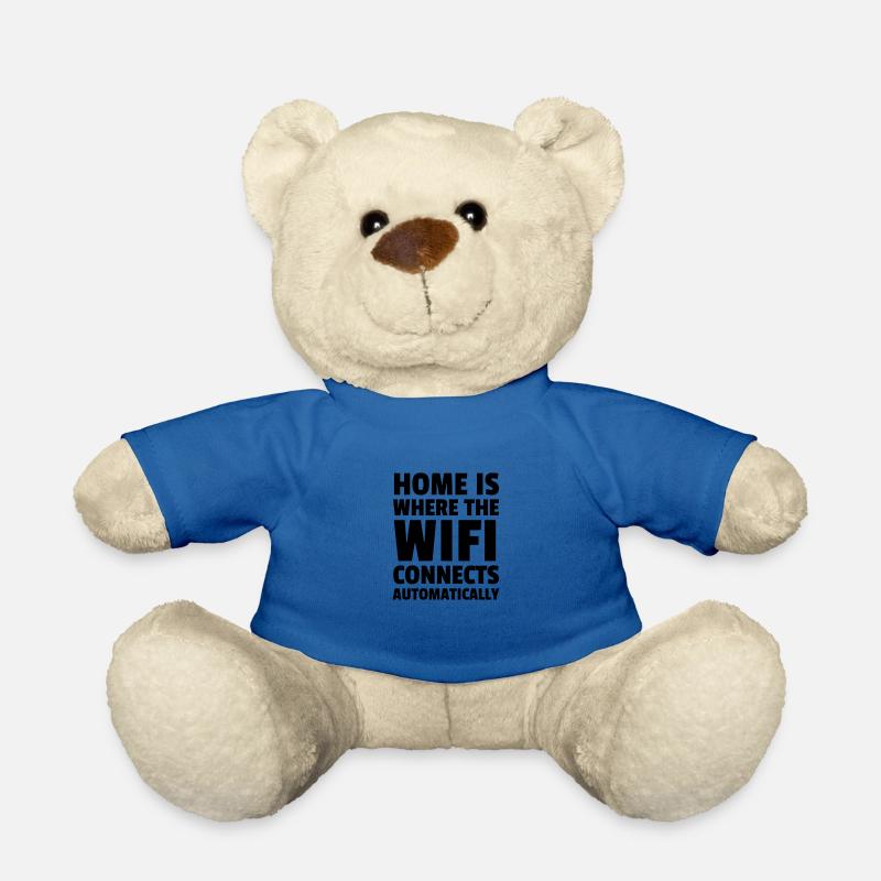 Home Is Where The Wifi Connects Automatically - Teddy Bear - royal blue