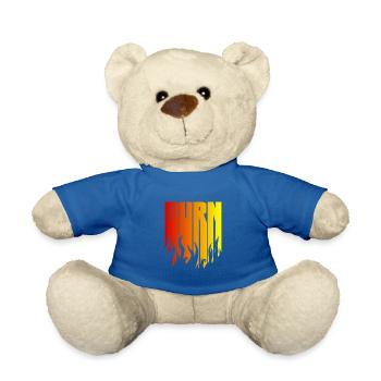 BURN - die schwarze Flamme brennt - Teddy - Königsblau - Vorne