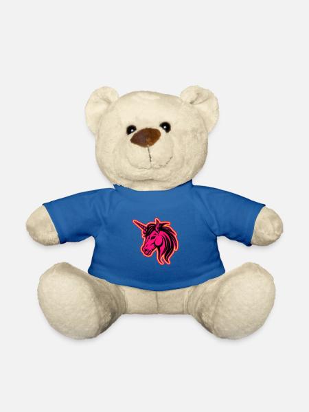 Einhorn Kopf - Teddy - Königsblau