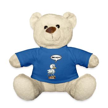 Seagull speech bubble Delulu - Teddy Bear - royal blue - Front