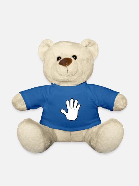 Hand Gimme 5 | Black / White - Teddy Bear - royal blue