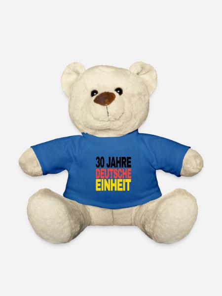 30 Jahre Deutsche Einheit Wiedervereinigung - Teddy - Königsblau